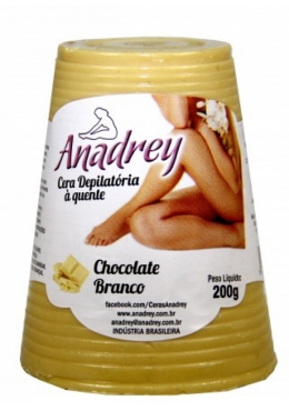 Cera Quente Depilatória Chocolate Branco Anadrey 200g